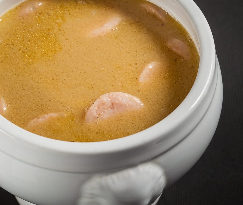 Traditional silesian leaven soup