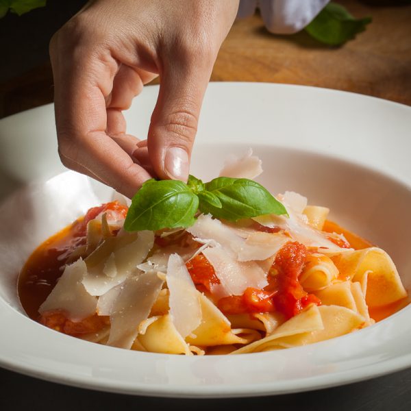 Tagliatelle with tomatoes